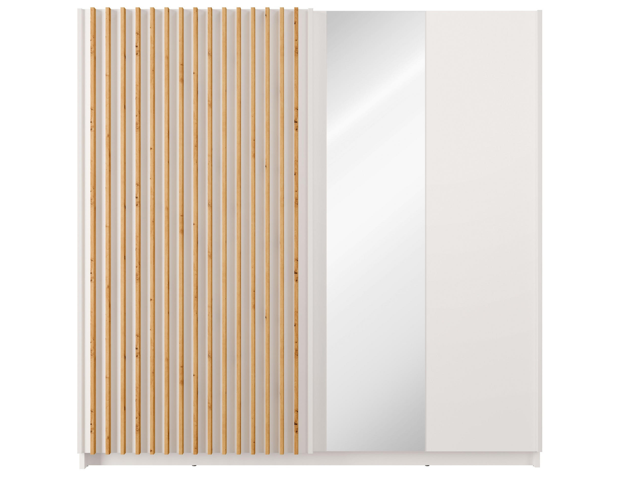 KLEIDERSCHRANK Weiß 200/198/55 - Weiß, Holzwerkstoff (200/198/55cm) - RAUMHIRSCH FURNITURE