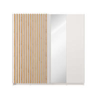 KLEIDERSCHRANK Weiß 200/198/55 - Weiß, Holzwerkstoff (200/198/55cm) - RAUMHIRSCH FURNITURE