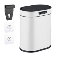 MÜLLEIMER - Weiß, Kunststoff/Metall (24/29.5/19.5cm) - Relaxdays