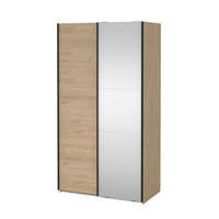SCHIEBETÜRENSCHRANK, Como, Eiche, Holzwerkstoff, 119 x 67 x 221 cm - Eichefarben, Holzwerkstoff (119/221/67cm) - ebuy24