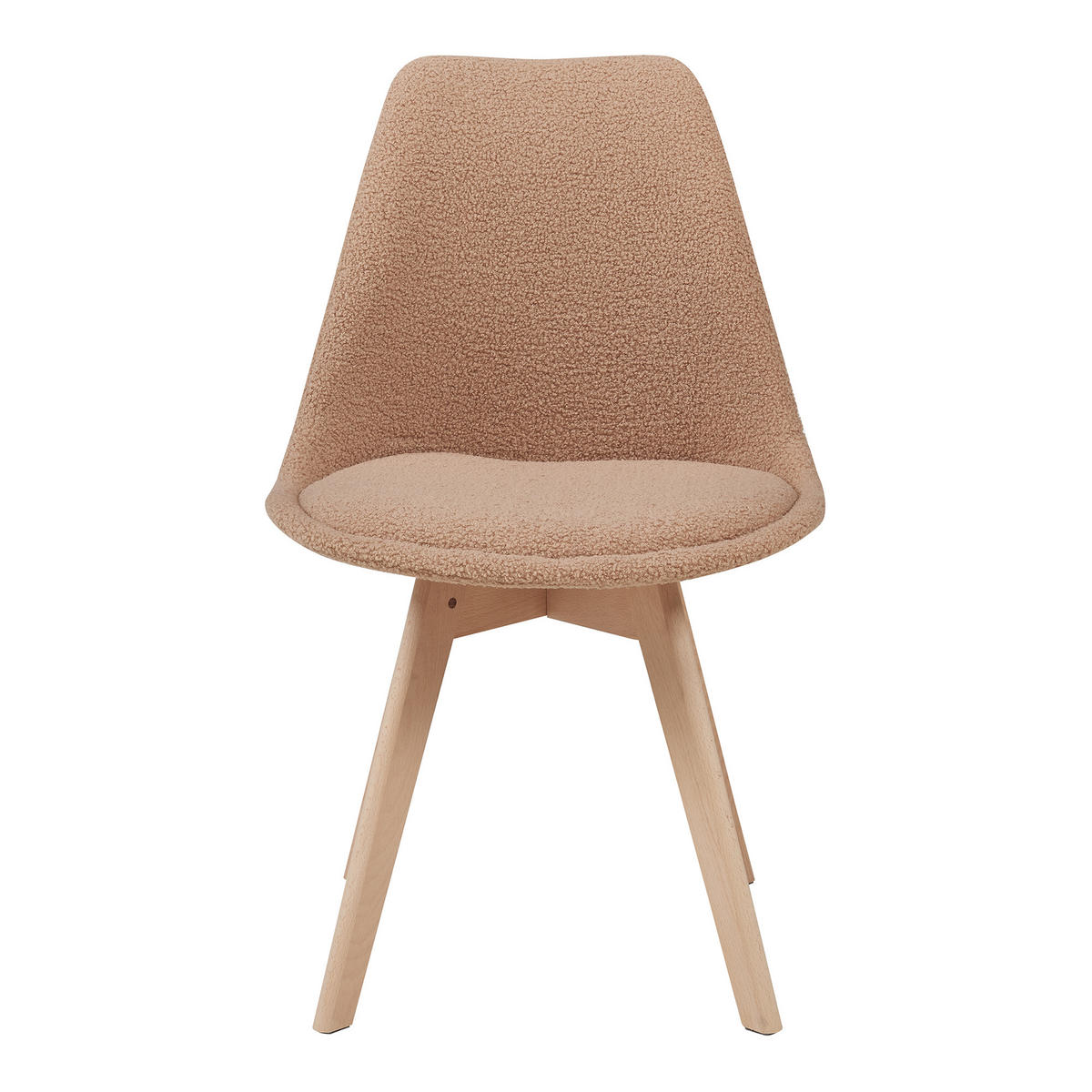 ESSZIMMERSTUHL-SET 2 TLG. Fläten - Taupe/Naturfarben, Holz/Kunststoff (49/82/54cm) - [en.casa]