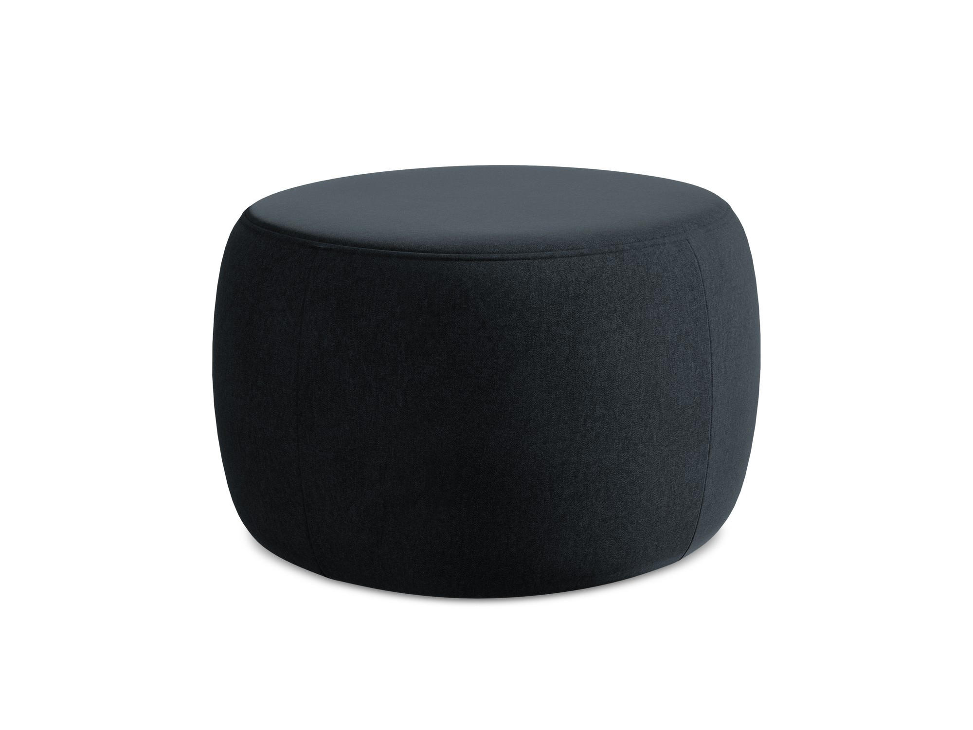 POUF Samt Stoff Blau - Blau/Rot, Kunststoff/Textil (76/44/67cm) - Makamii