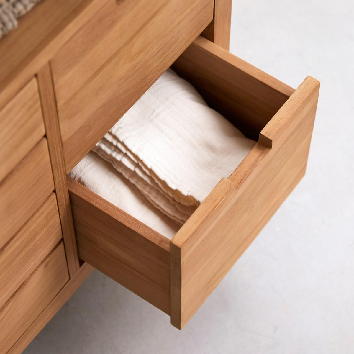 WASCHTISCHUNTERSCHRANK Serena Natur aus Teak - Naturfarben, Holz (80/78/45cm) - Tikamoon