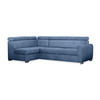 ECKSOFA Covo Blau, Gestepptes Ecksofa, linke seite - Blau, Holzwerkstoff (253/156cm) - Bettso