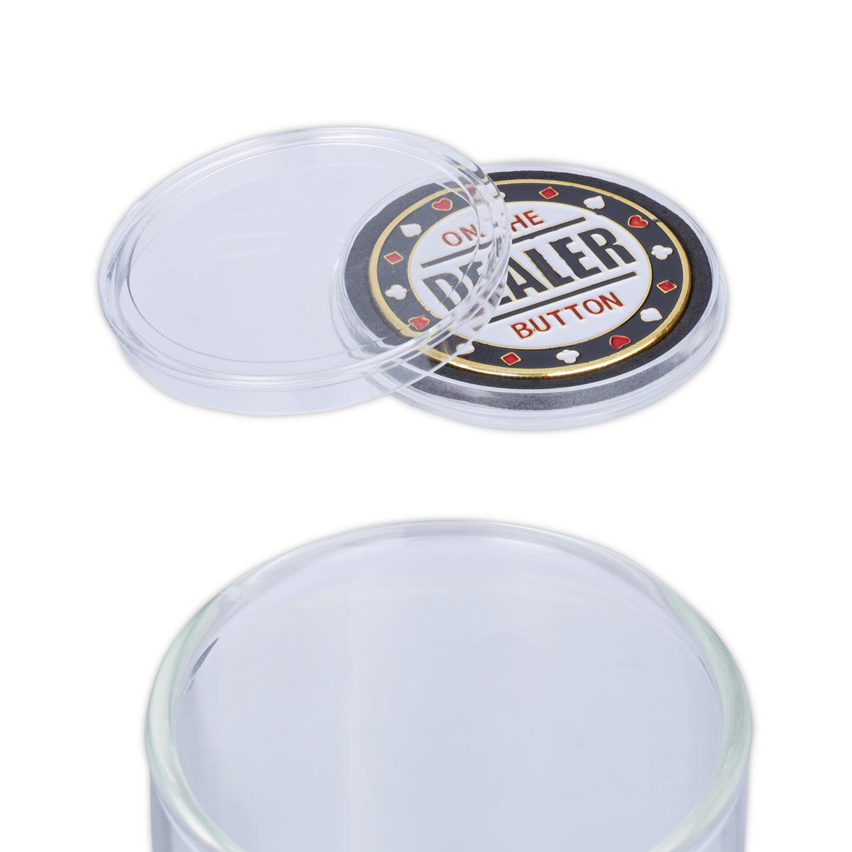 3-TLG.POKERBUTTON-SET - Multicolor, Metall (4/4cm) - Relaxdays