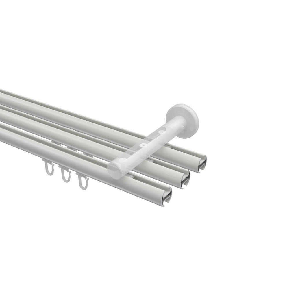 Thumbnail - Interdeco Innenlauf-Gardinenstangen-Set, Weiß, Metall, 480 cm, Wohntextilien, Gardinen & Vorhänge, Gardinen-Stangen