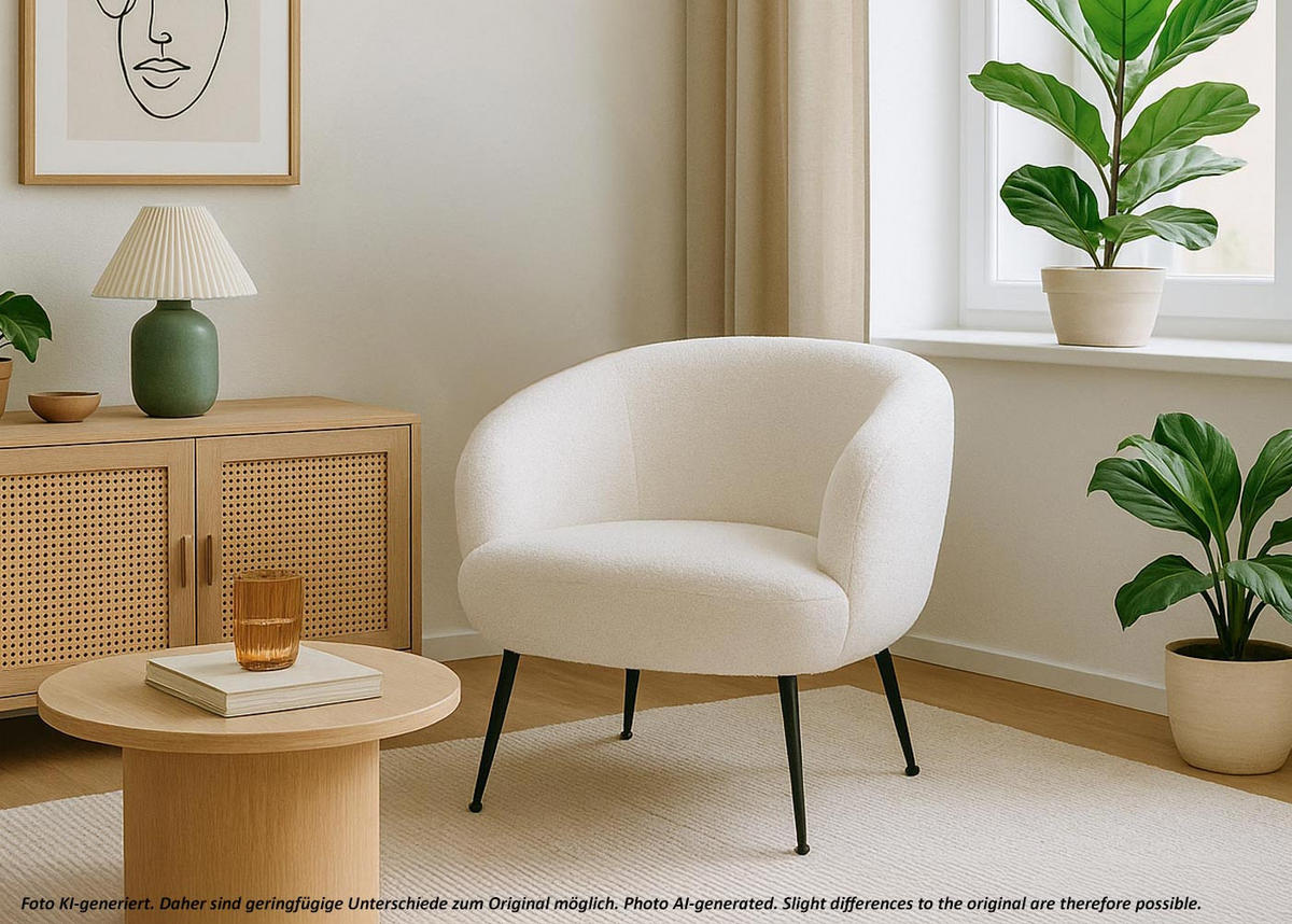 LOUNGE-SESSEL Weiß - Weiß, Textil (72/73/71cm) - MCW