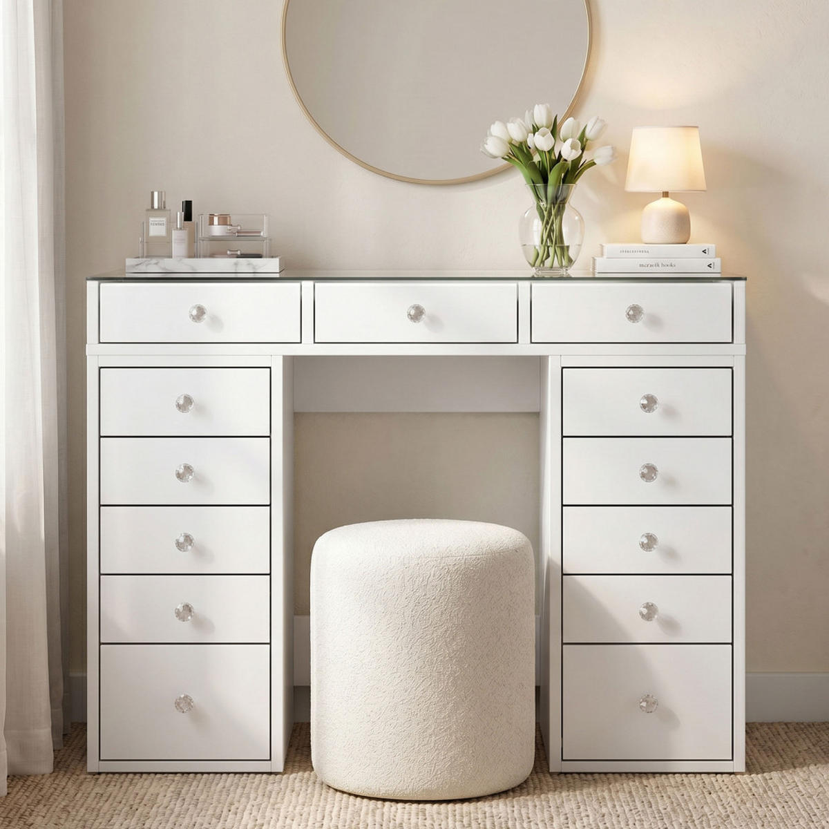 KOSMETIKTISCH - Weiss - Weiß, Holz (120/80/44cm) - Drawer