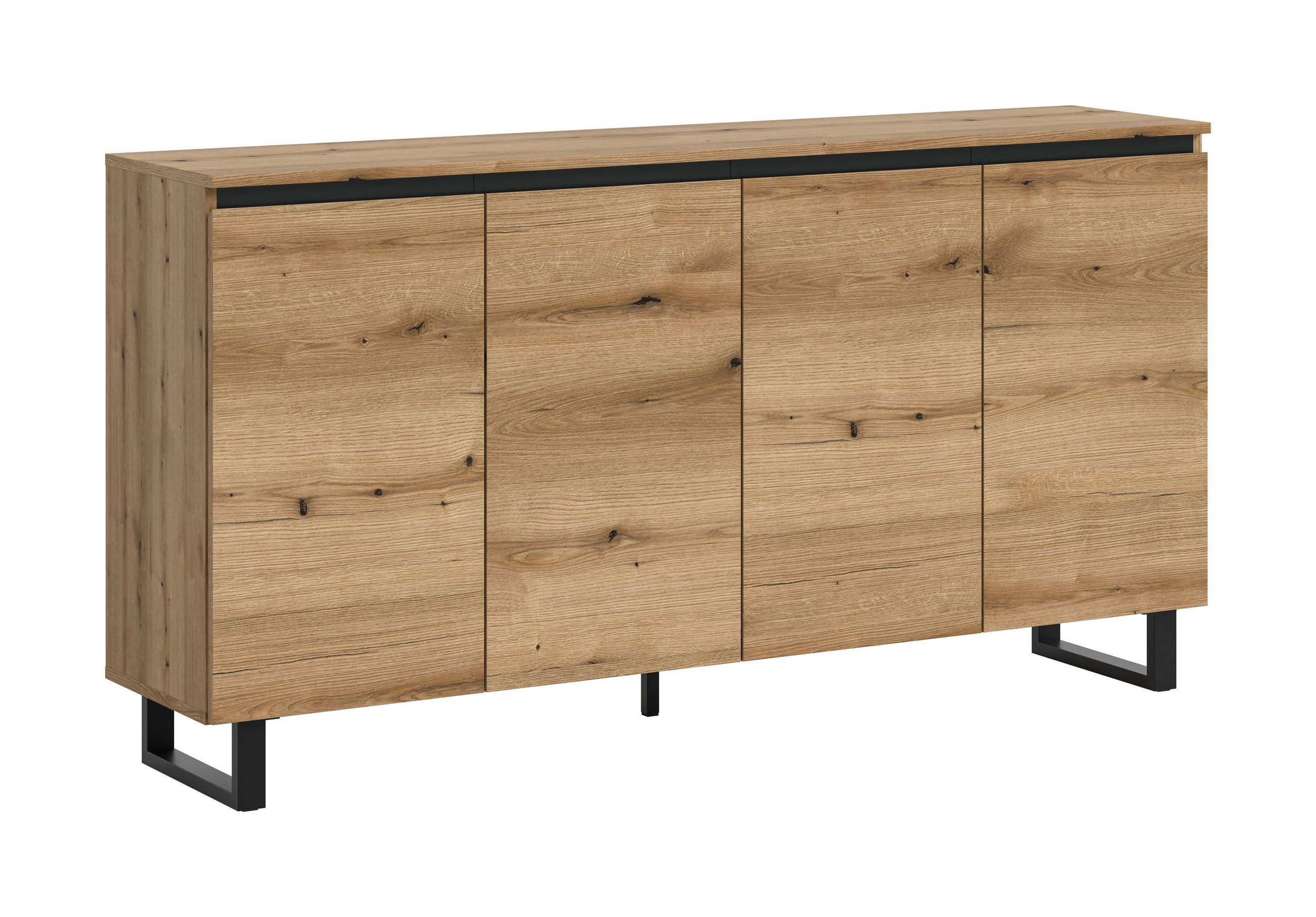 SIDEBOARD TOMASA (B/H/T: ca. 160/84/36 cm) in Evoke Oak Nachbildung/Evoke Oak Nachbildung - Eichefarben, Holzwerkstoff (160/84/36cm)