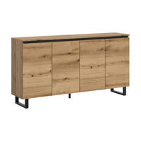 SIDEBOARD TOMASA (B/H/T: ca. 160/84/36 cm) in Evoke Oak Nachbildung/Evoke Oak Nachbildung - Eichefarben, Holzwerkstoff (160/84/36cm)