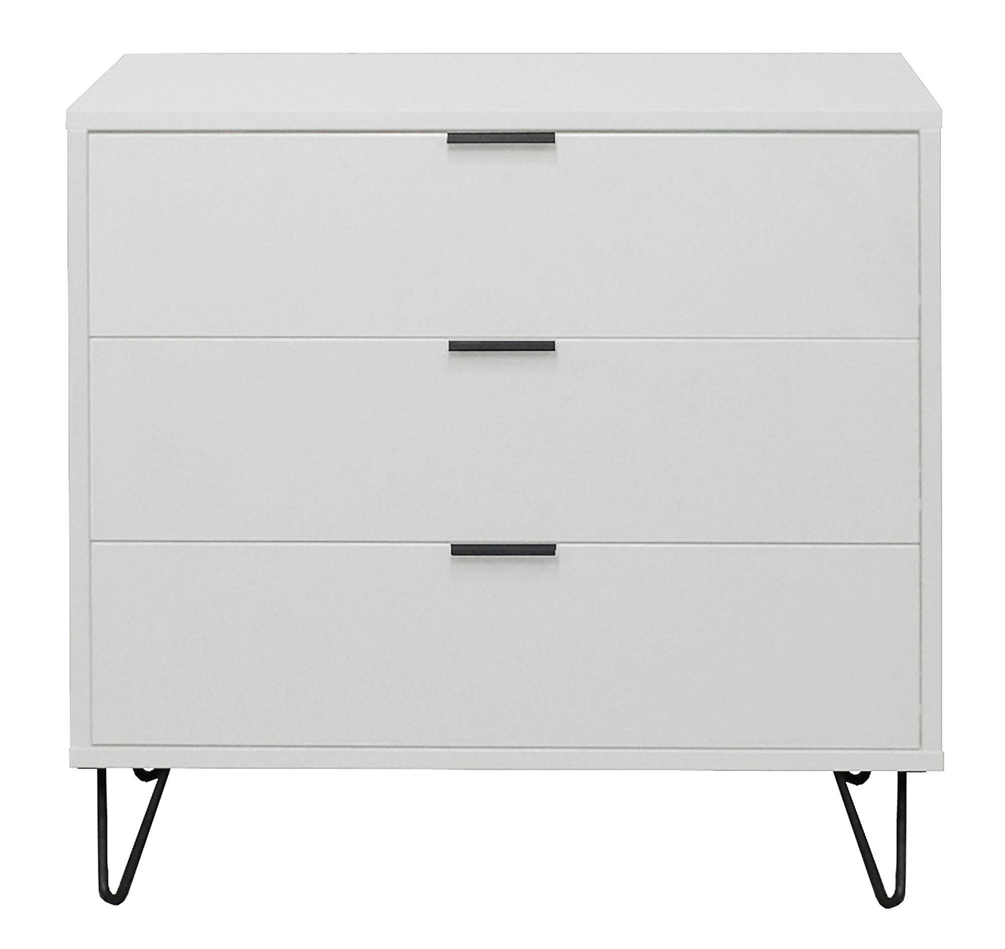KOMMODE Erna 81x45x82 Kreidegrau matt Lack - Hellgrau, Holzwerkstoff (81/82/45cm) - 58aufmkessel