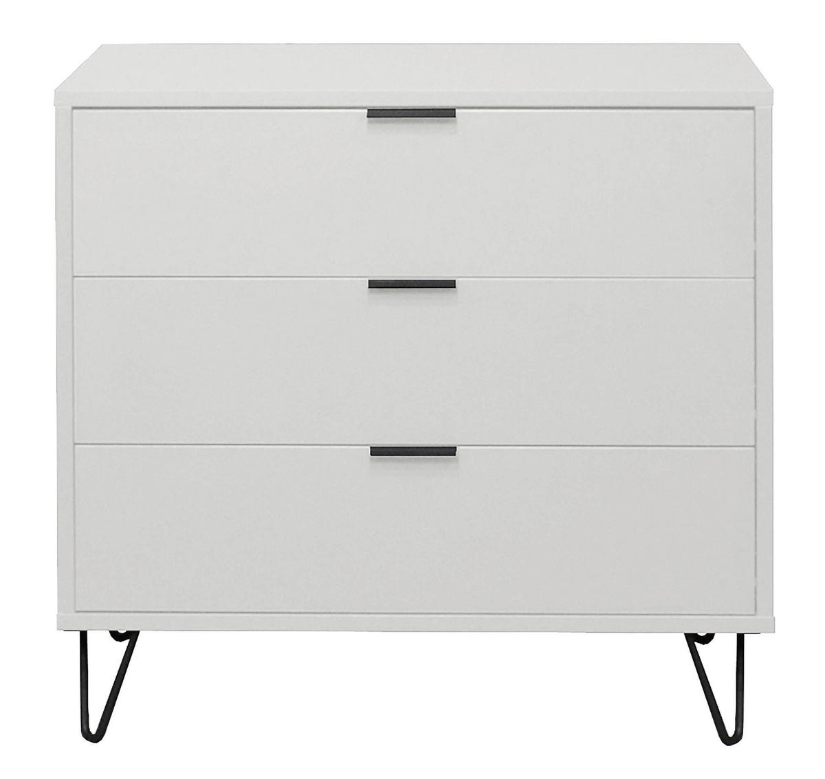 KOMMODE Erna 81x45x82 Kreidegrau matt Lack - Hellgrau, Holzwerkstoff (81/82/45cm) - 58aufmkessel