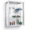 HÄNGEVITRINE 25/60/80 cm mit 2 höhenverstellbaren Glasböden - Transparent/Silberfarben, Glas/Holzwerkstoff (60/80/25cm) - K-Möbel