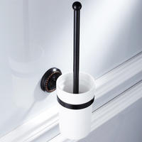 TOILETTENBÜRSTENHALTER – Schwarz (17 x 10,5 x 36,5 cm) - Schwarz, Metall (14/37/9cm)