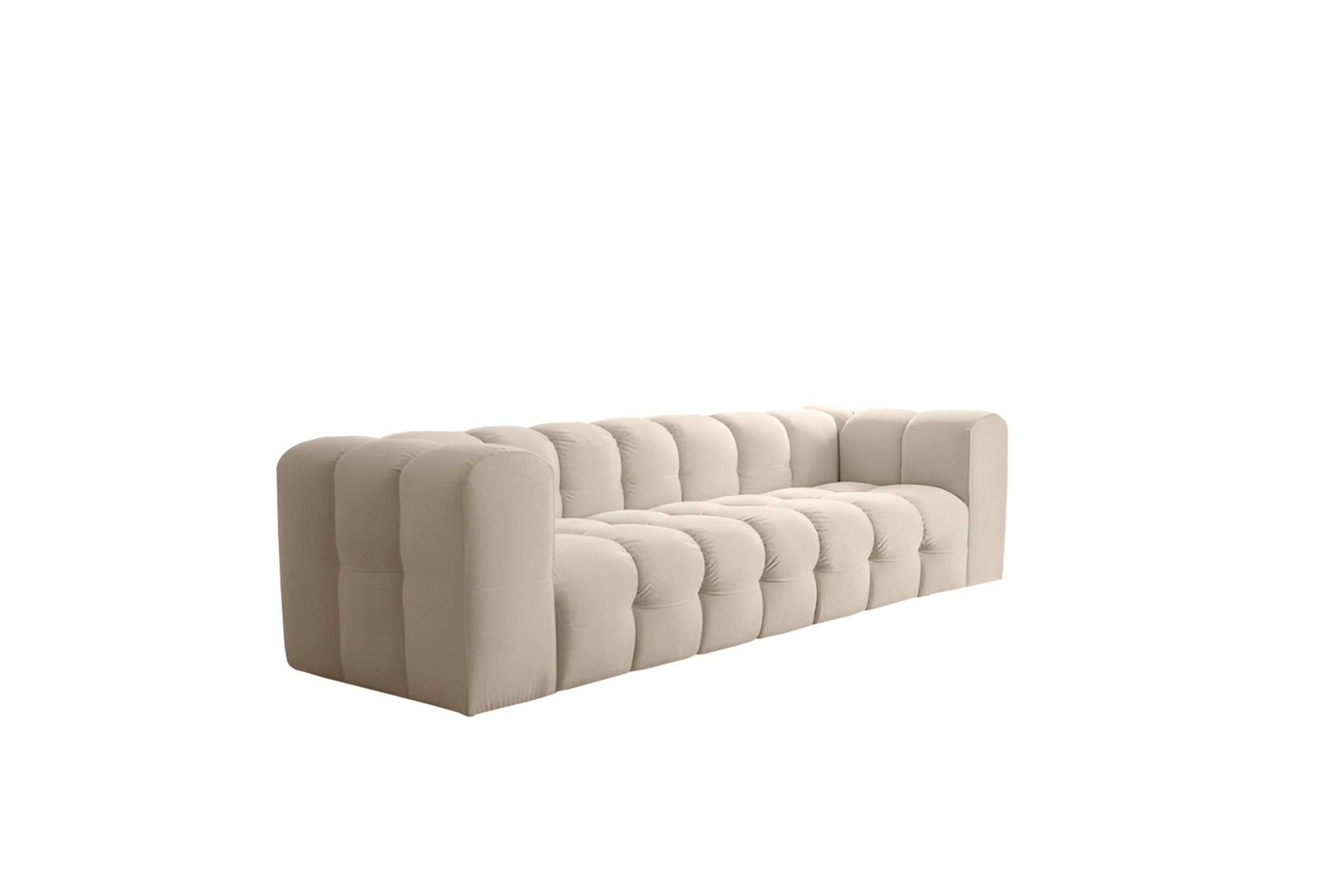 SOFA 4-sitzer Solvie In Tiffani - Beige, Holzwerkstoff/Textil (250/75/106cm) - Fun Möbel