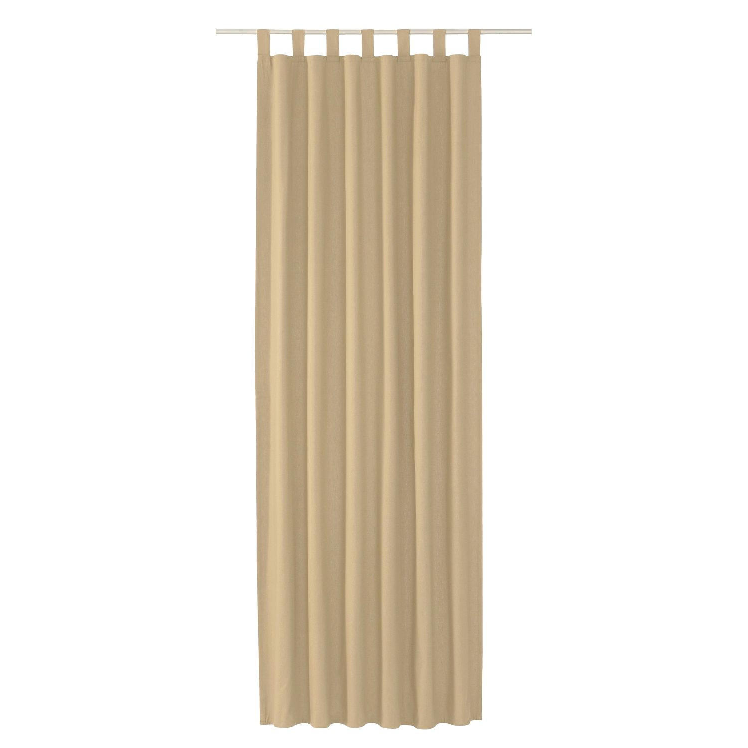 SCHLAUFENVORHANG IM UNI DESIGN DOVE Blickdicht - Creme, Textil (140/0.5/255cm) - Tom Tailor