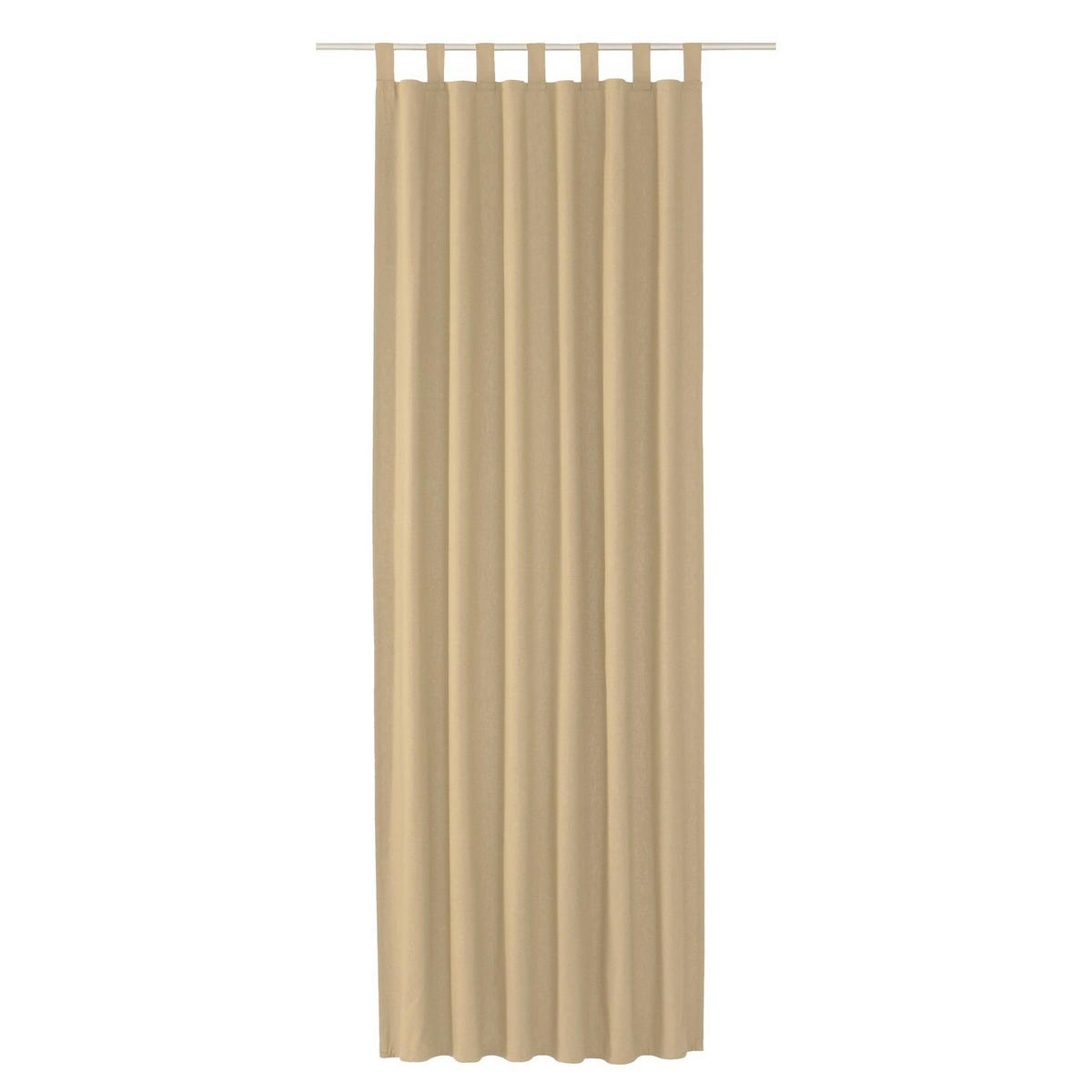 SCHLAUFENVORHANG IM UNI DESIGN DOVE Blickdicht - Creme, Textil (140/0.5/255cm) - Tom Tailor