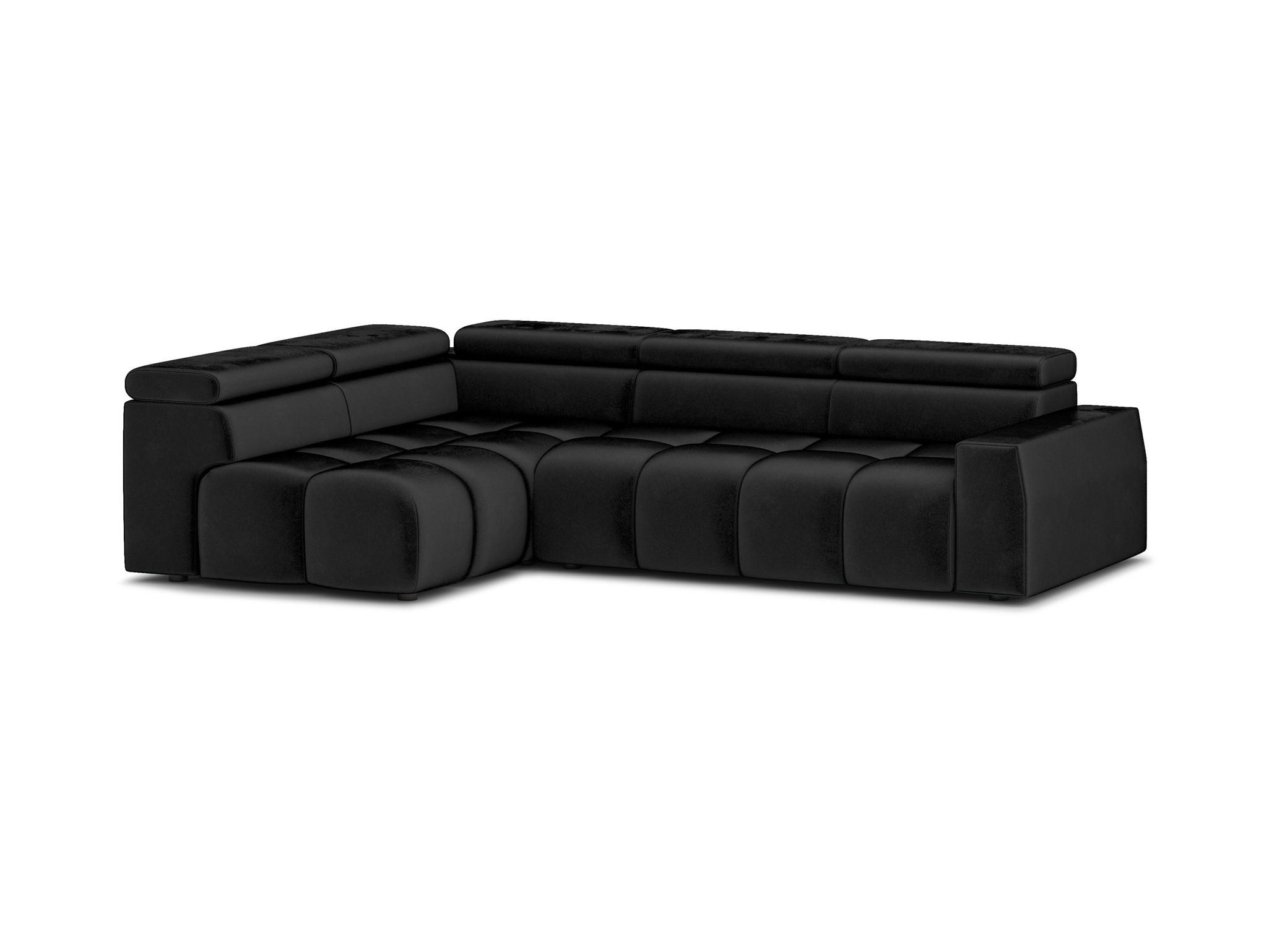 ECKSOFA Darcy - Schwarz, Holzwerkstoff/Textil (305/210cm) - Fun Möbel