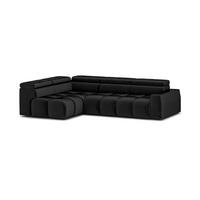ECKSOFA Darcy - Schwarz, Holzwerkstoff/Textil (305/210cm) - Fun Möbel