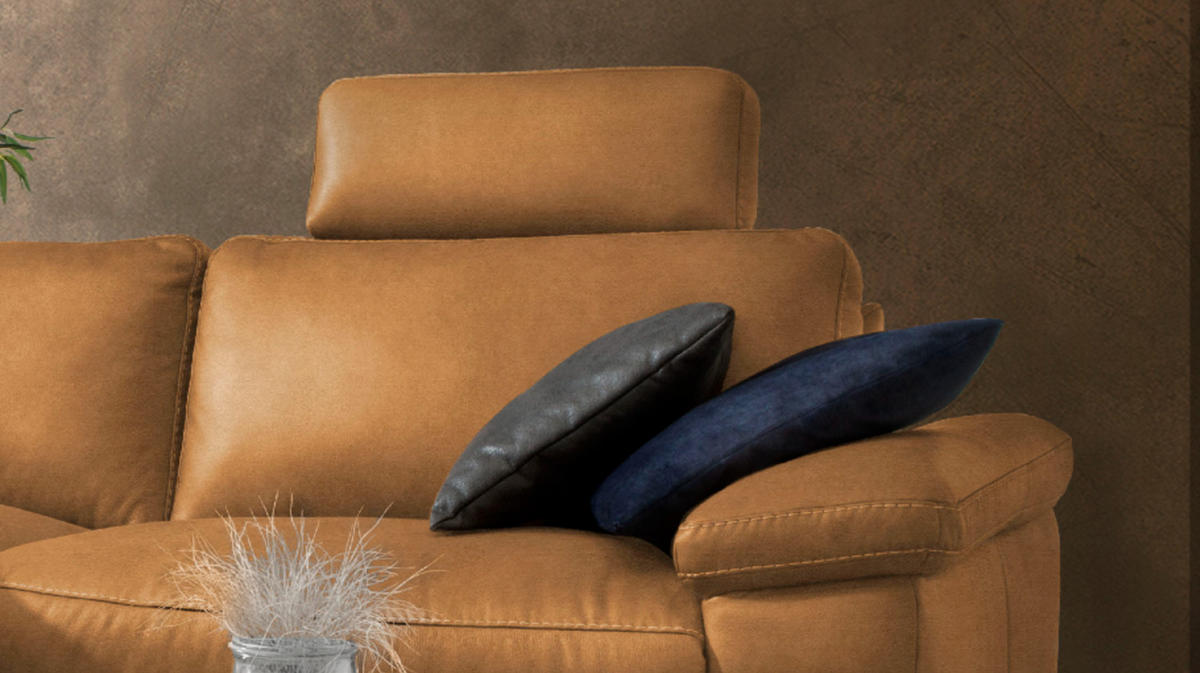 ECKSOFA MOTORISCH. RELAXFUNKTION LOLA Braun Webstoff - Dunkelbraun/Schwarz, Textil (233/178cm) - KAWOLA