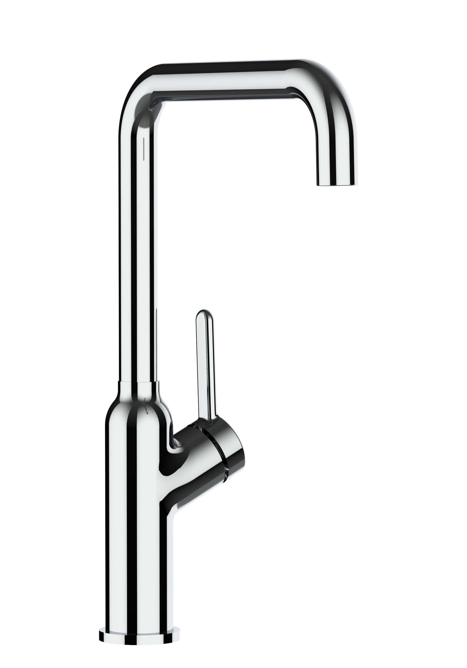 KÜCHENARMATUR, Verchromt, 360° schwenkbar - Chromfarben, Metall (19.5/39.5/19.5cm) - VIZIO