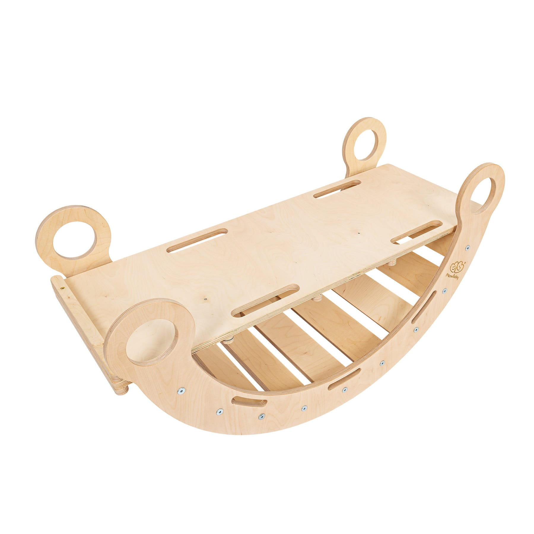 KLETTERBOGEN für Kinder, Natur - Hellbraun, Holz (92/47/40cm) - MeowBaby