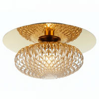 WANDLEUCHTE Matera, Bernstein und Gold, 17.5cm - Goldfarben, Glas (40/17.5/17cm) - KOSILUM