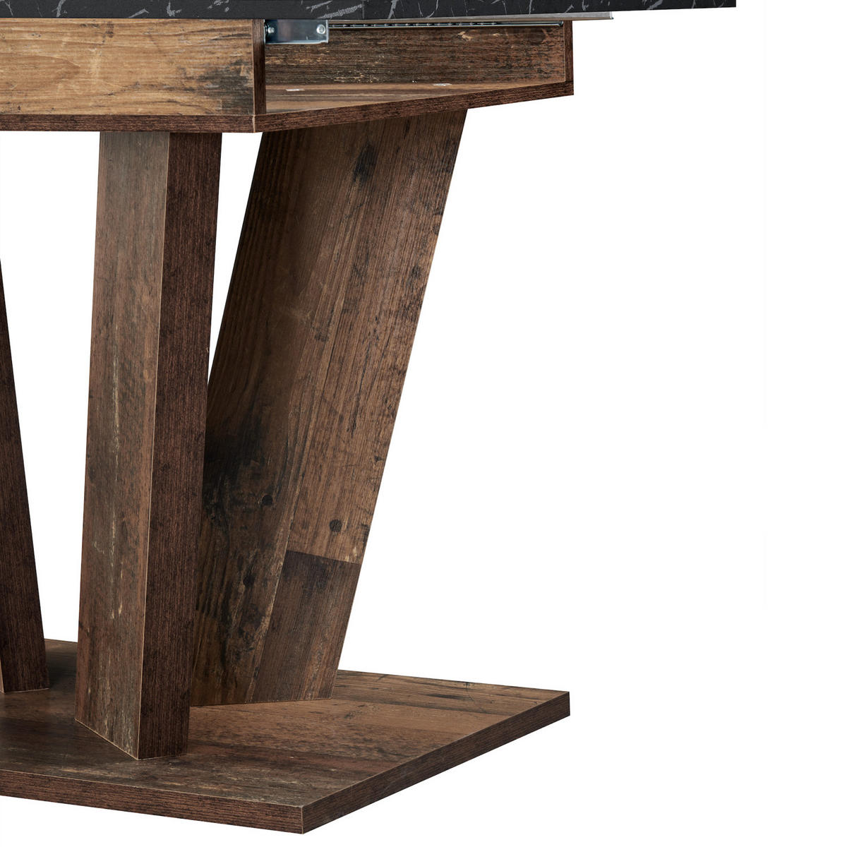 ESSTISCH WILLEM 120-160/80/76 cm - Anthrazit/Sonoma Eiche, Holzwerkstoff (80/120/76cm) - B&D Home