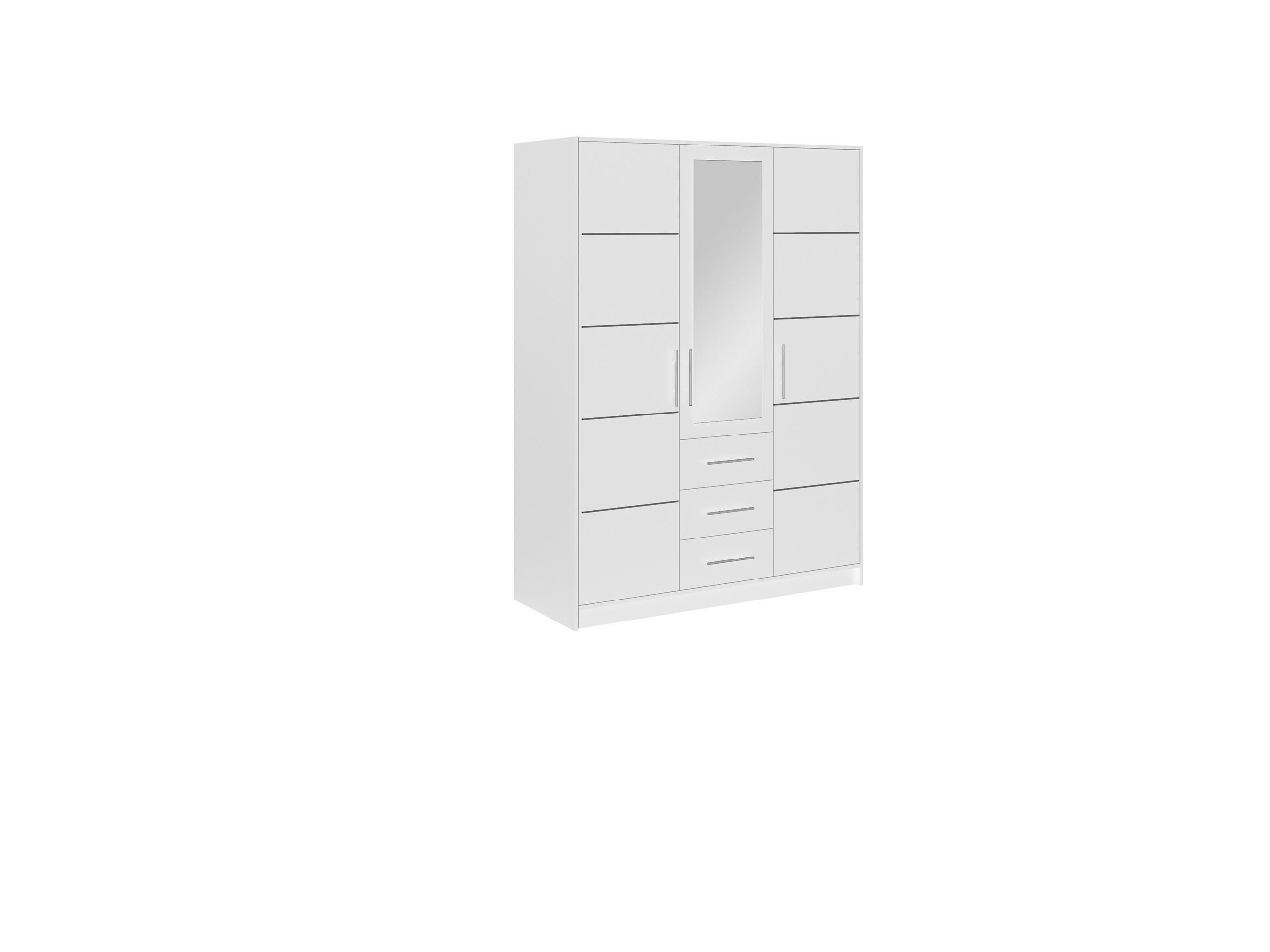Masseno Drehtürenschrank Weiß 147x200x57.5 cm