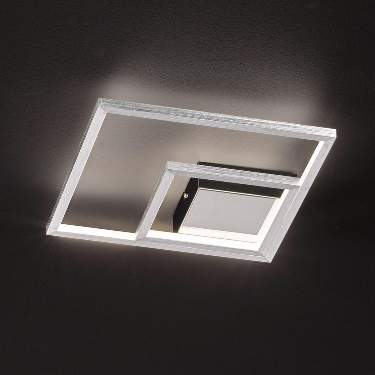 LED DECKENLEUCHTE Manas Silber - Silberfarben, Metall (30/5.5/30cm) - Wofi