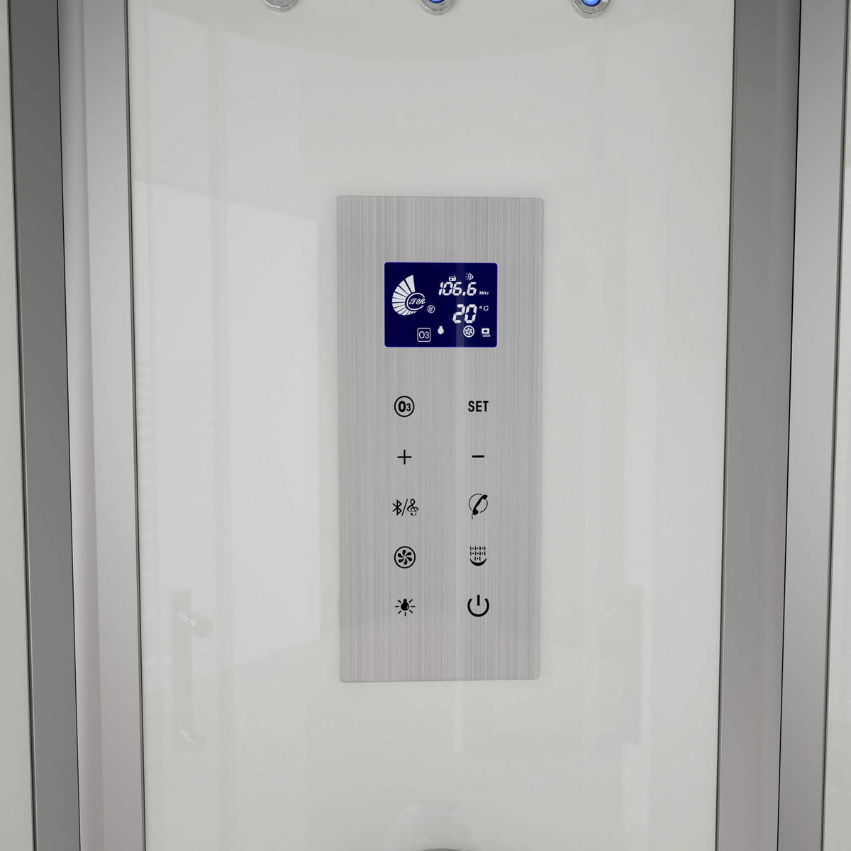 DAMPFDUSCHE WHITE PEARL - Weiß, 90 x 90 cm - Weiß, Glas (90cm) - Home Deluxe