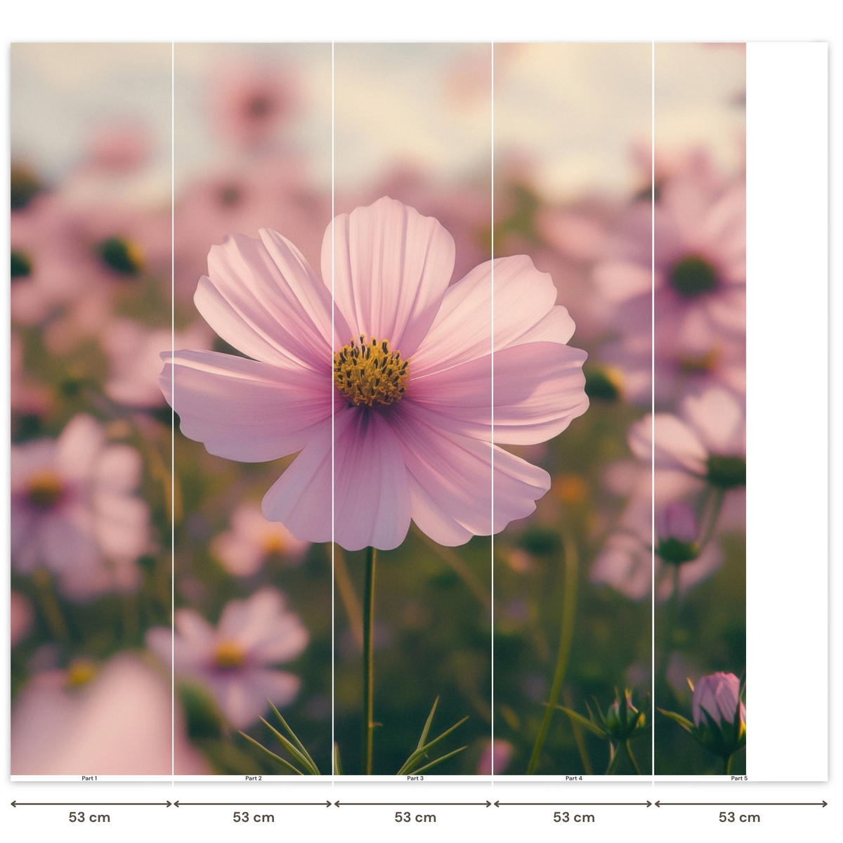 TAPETE - Blumen - Lila - Unscharf - 220x240 cm - Rosa, Papier (220/240cm) - OnlyWow
