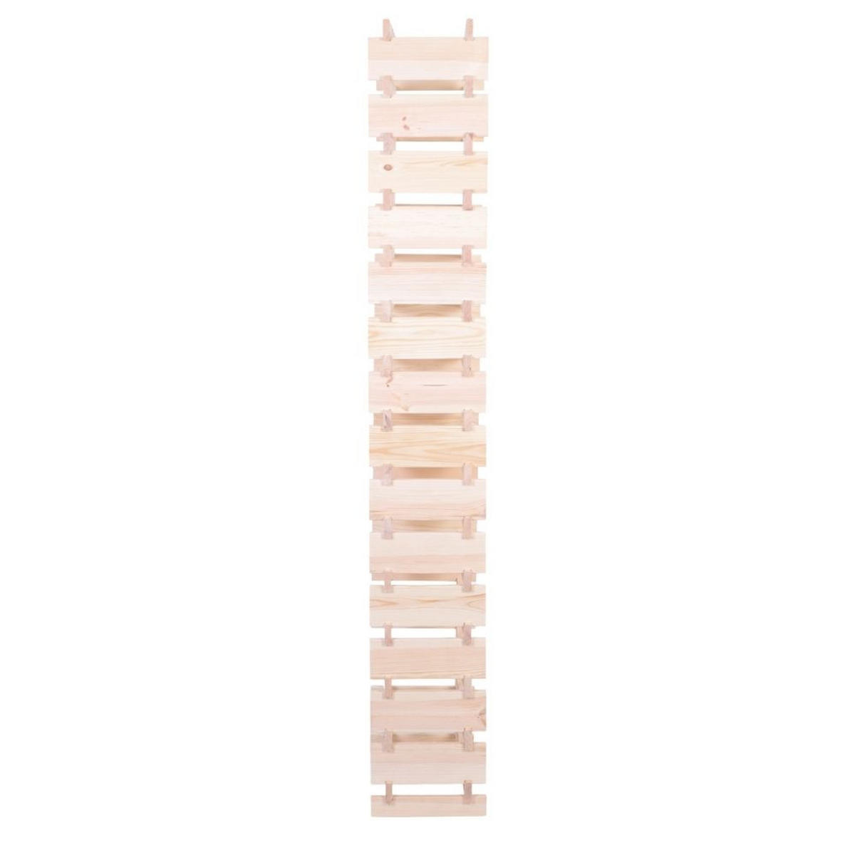 WEINREGAL VINOTECA FLEX PRO HxBxT 205x46x28cm 60 Flaschen auf 15 Ebenen Natur unbehandelt - Naturfarben, Holz (46/205/28cm) - PROREGAL