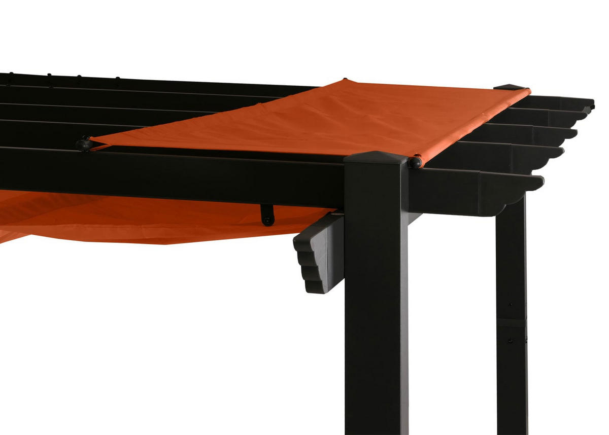 PERGOLA Aluminium 4x3m Terrakotta - Rot, Metall (400/240/300cm) - BERLINLODGE