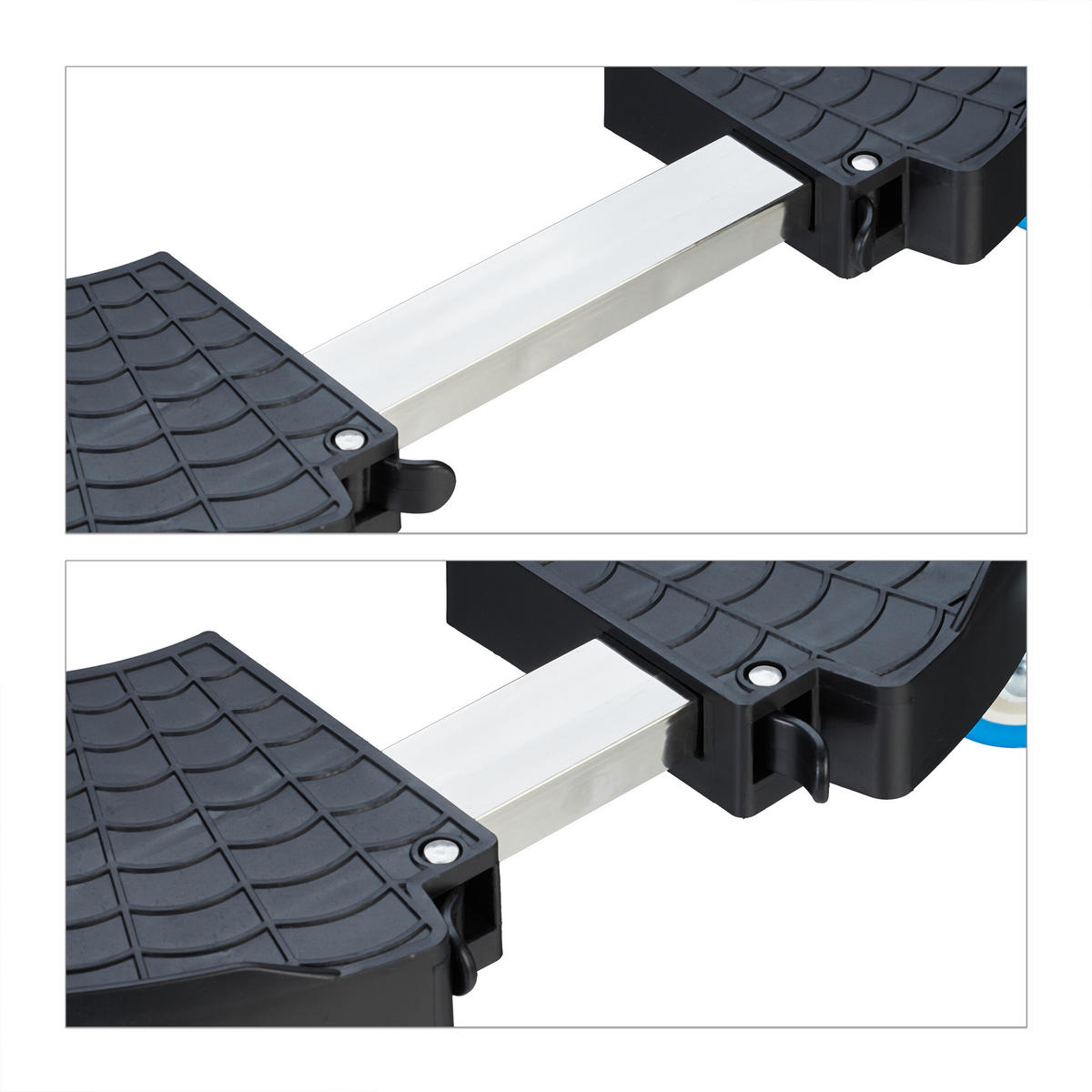 PFLANZENROLLER - Anthrazit, Kunststoff/Metall (51.5/10.5/51.5cm) - Relaxdays