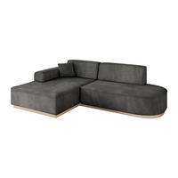 ECKSOFA Ottomane Links IREA-L1 - 232x165x80 cm Ecru - Anthrazit, Holzwerkstoff/Textil (232/165cm) - ALTDECOR