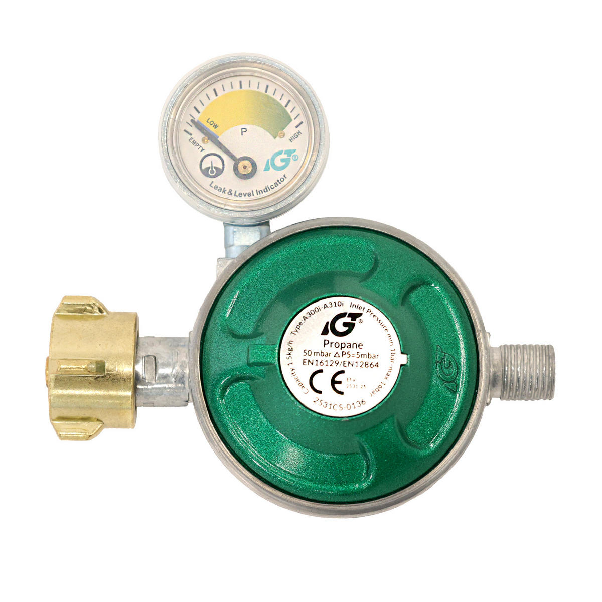 GASDRUCKREGLER mit Manometer - Silberfarben, Metall (10.5/4/10cm) - TAINO