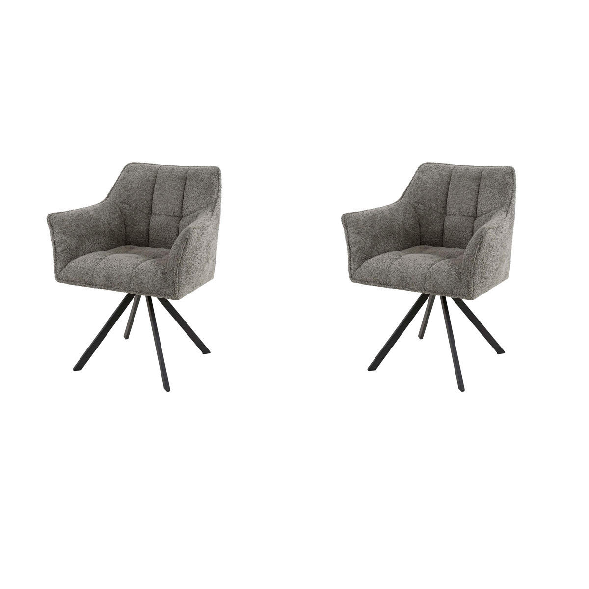 ESSZIMMERSTUHL Raster Taupe 61/62/82 cm - Taupe, Textil (62/82/61cm) - Hoyz Collection