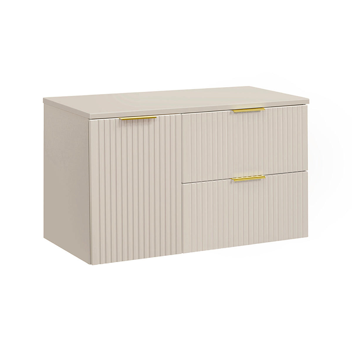 WASCHTISCHUNTERSCHRANK 100.8cm Adriel Grün - Beige, Holzwerkstoff (100.8/59/46cm) - Petits-meubles
