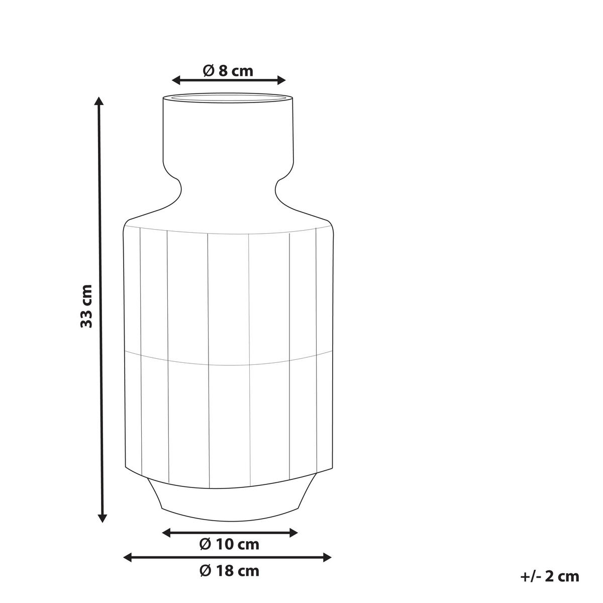 BLUMENVASE Glas grau Dikella - Grau, Glas (33cm) - Beliani