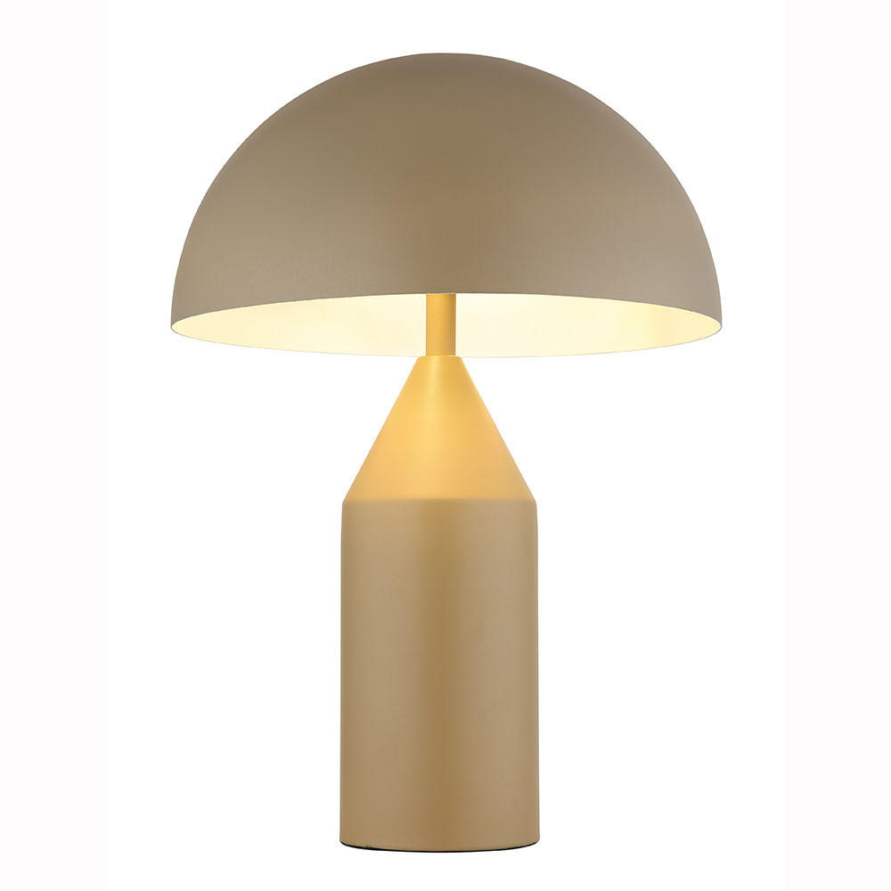 LED TISCHLEUCHTE Metall Beige Sand - Beige, Glas (28/28/39cm) - Globo Lighting