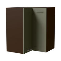 ECKHÄNGESCHRANK Oslo W12/60 Lava / Reed Green Matt 60 / 60 / 72cm - Dunkelgrau/Grün, Holz/Holzwerkstoff (60/72/60cm) - Feldmann-Wohnen