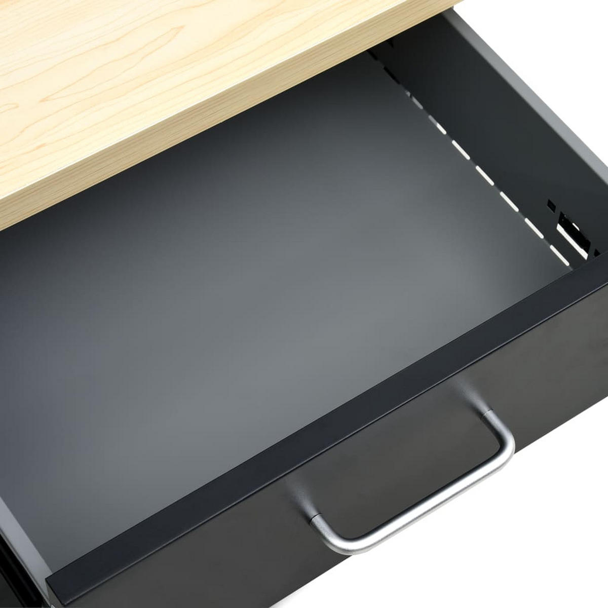 ARBEITSTISCH Schwarz 160/60/85 Cm Stahl - Schwarz, Metall (60/85/160cm) - vidaXL