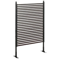 GARTENZAUN, Stahl mit PE-Beschichtung, Braun - Braun, Kunststoff/Metall (22/150cm) - Outsunny