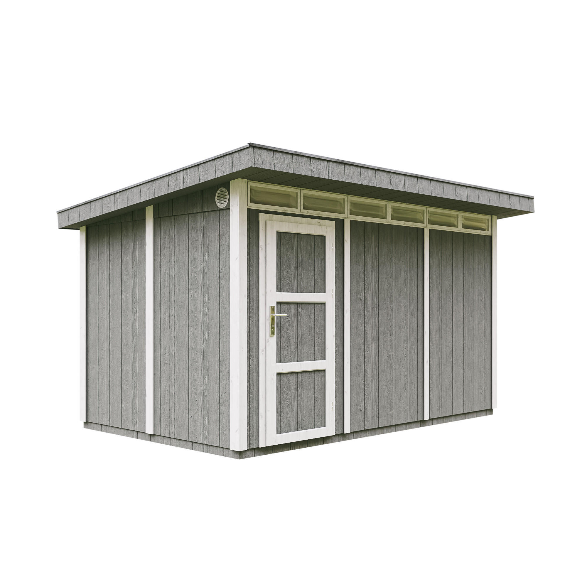 HOLZ-GARTHENHAUS basis LP SmartSide 8,7m² mit B411xL279xH239 cm - M904 - CAVERN STEEL - Dunkelgrau, Holz (412/237/279cm) - Timbela