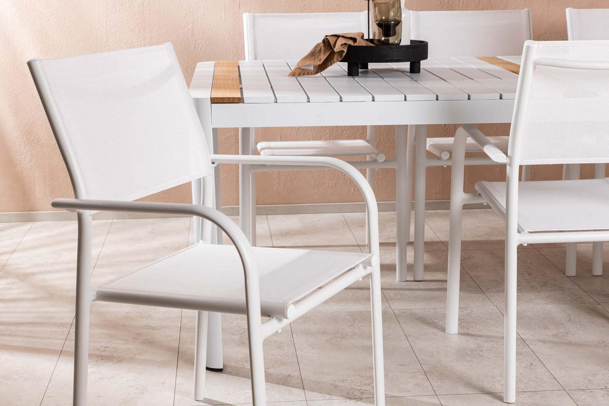 GARTENSET weiß - Weiß, Holzwerkstoff - ebuy24