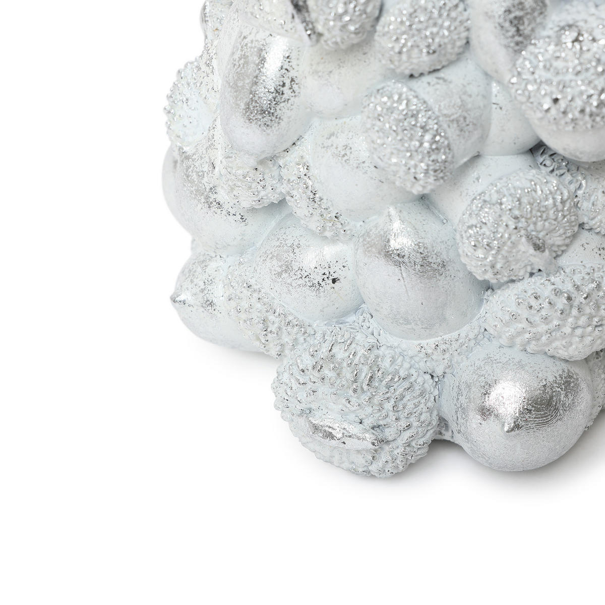 WEIHNACHTSBAUM Skulptur HTHD0184 - Silberfarben, Kunststoff (19/46/18cm) - Hometopia