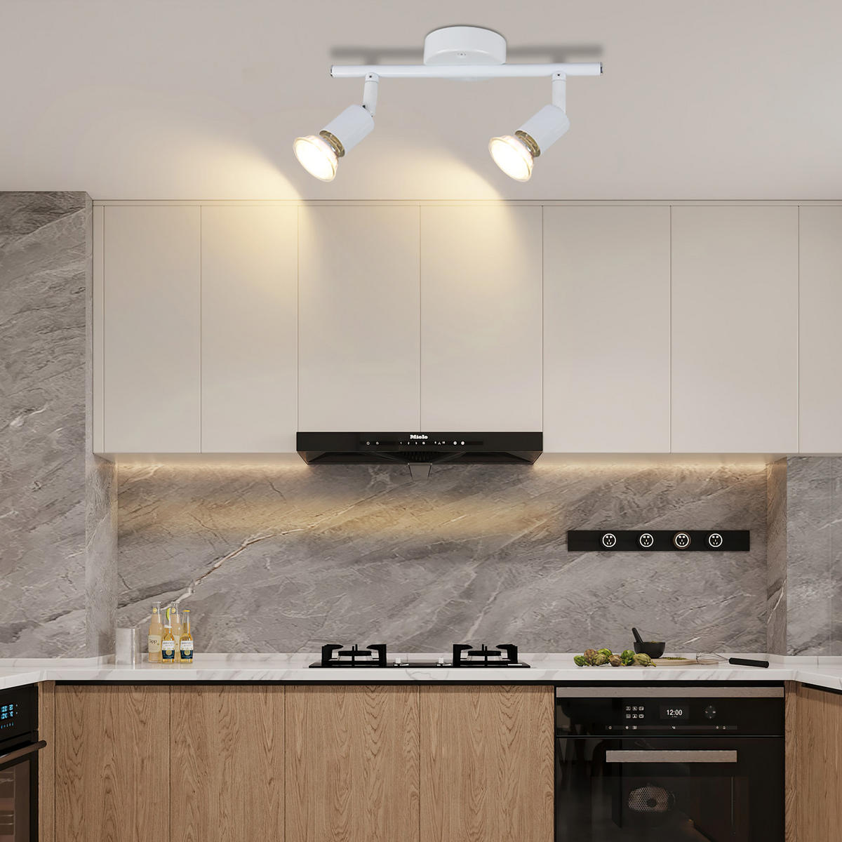 DECKENSTRAHLER Leuchtram 15/8/26 cm - Weiß, Metall (26/15/8cm) - ZMH