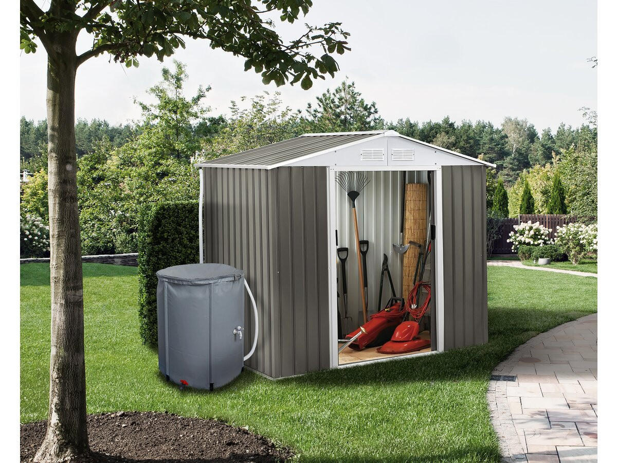 METALL-GARTENHAUS dallas Taupe - Taupe, Metall (213/195/91cm) - Habitat Garten