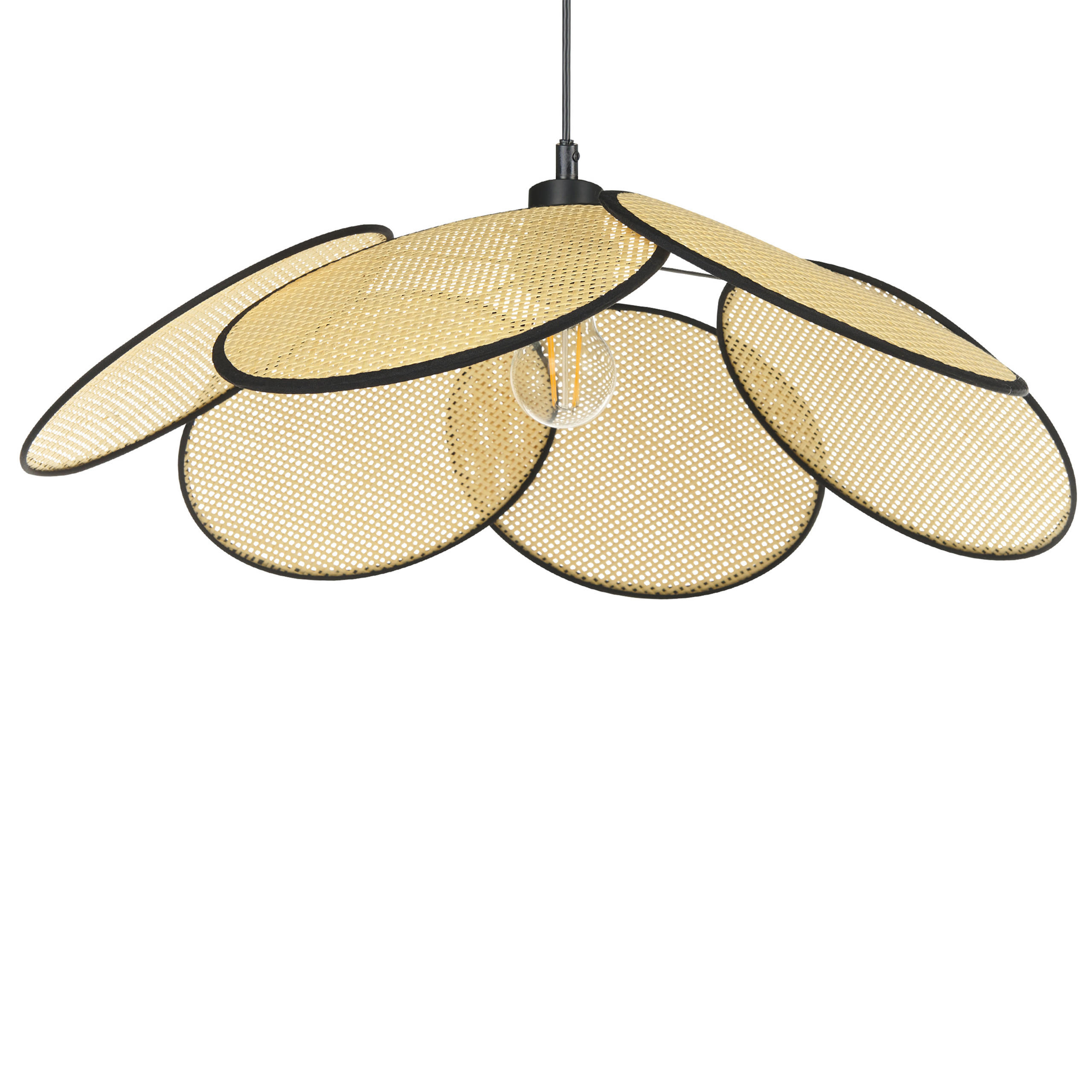 HÄNGELEUCHTE Meroo 60/60/150 cm - Naturfarben, Papier (60/60/150cm) - Beliani